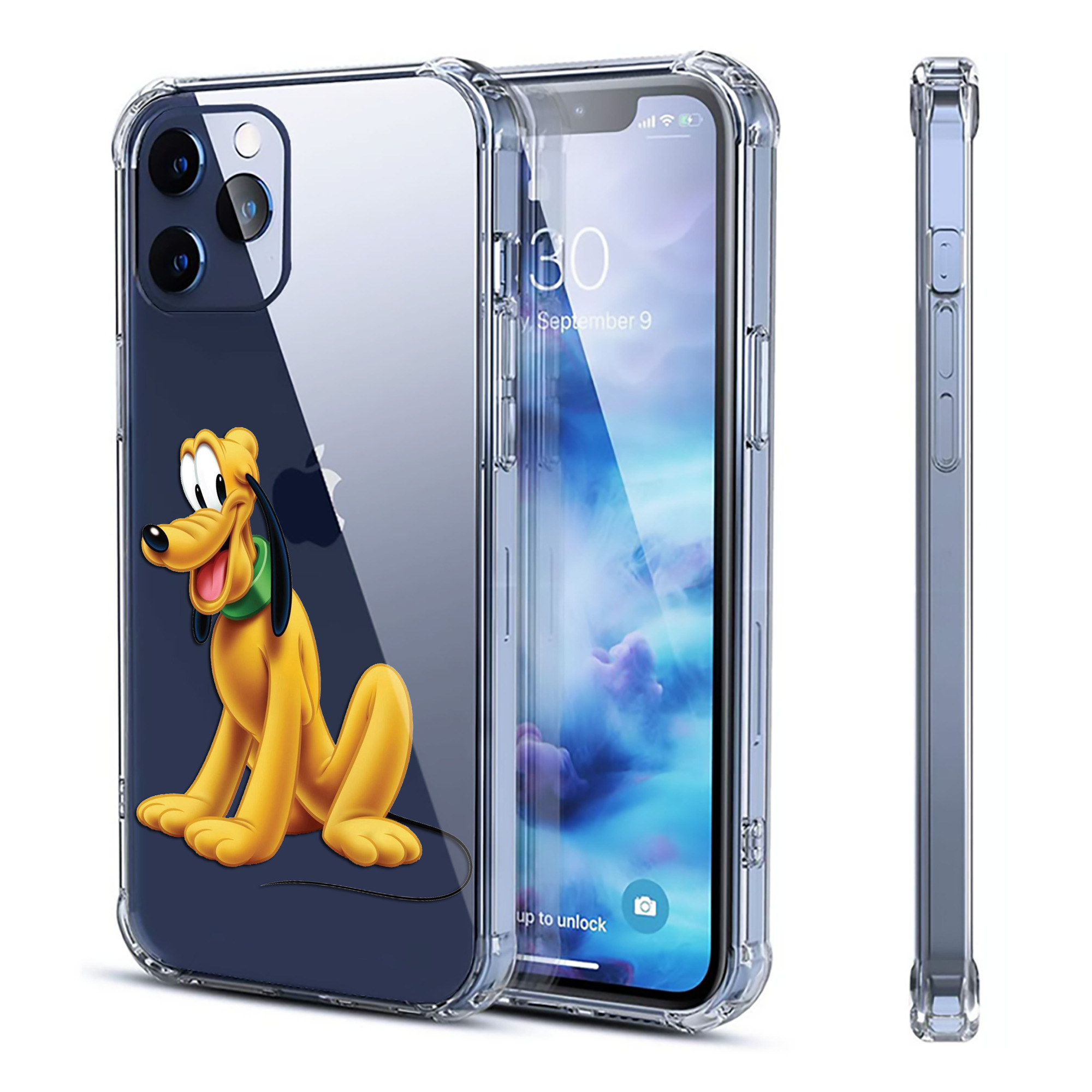 （画像用） ミッキーマウス Mickey Mouse 【iPhone 12シリーズ対応】透明スマホケース（クリアソフトケース）